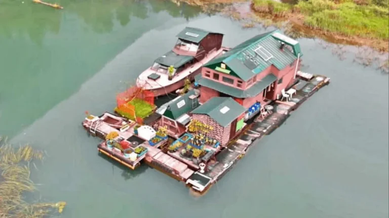 Man Turns Trash Into Paradise: Builds Off Grid Island Homestead with Salvaged Materials