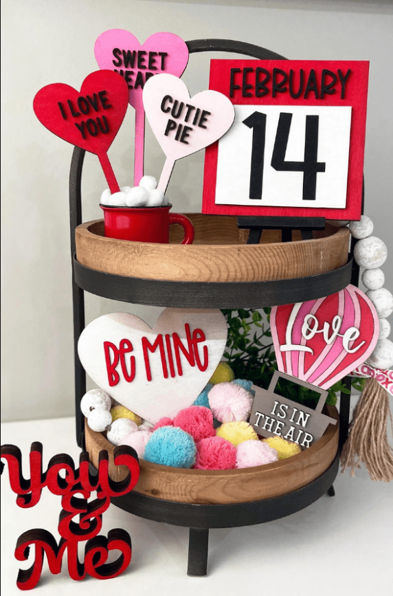 20 Beautiful Valentine’s Day Tiered Tray Ideas to Style Your Home