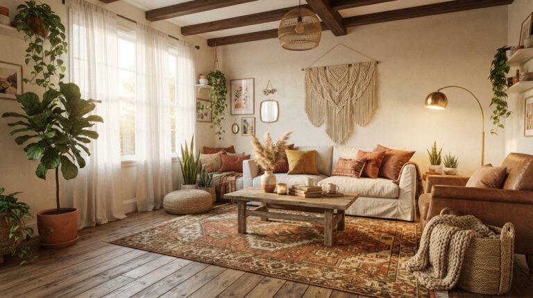 20 Boho Living Room Ideas That Feel Effortlessly Cozy