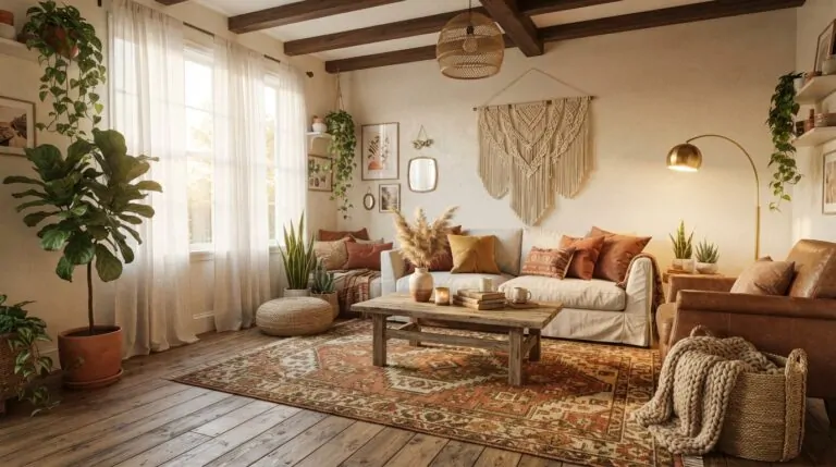 20 Boho Living Room Ideas That Feel Effortlessly Cozy